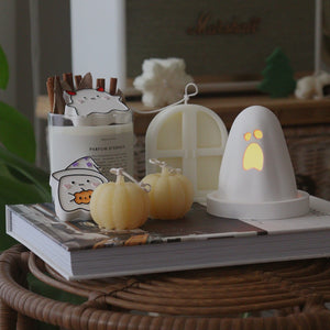 Halloween Ghost Tea Light Holder with Five Tea Light Soy Candle