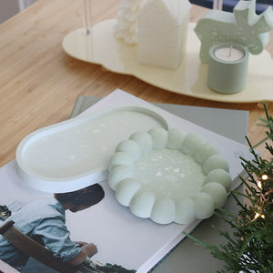 Christmas Tree Soy Candle&Terrazzo Tray Set (2Type Tray)