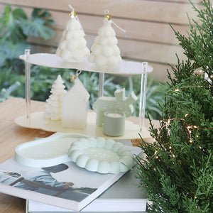 Christmas Tree Soy Candle&Terrazzo Tray Set (2Type Tray)