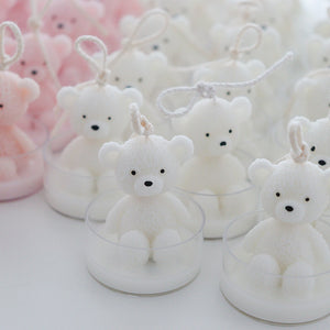 Set of 20 Baby Bear Tealight Soy Candle Favor