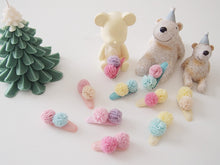 Set of 3 PomPom Hair Clip