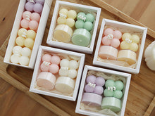Set of Mini Cube Pillar Soy Candle with Soy Tealights