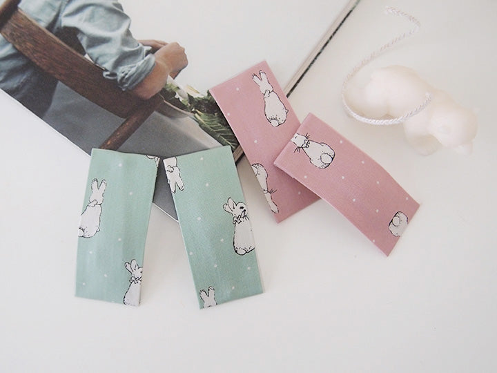 Rabbit Fabric hair clip