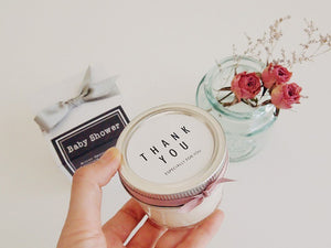 Set of 10 "Simple Thank you" Soy Candle Favor