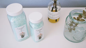 Set of 10 Mint Clear PET Bottle Bath Salt Favor