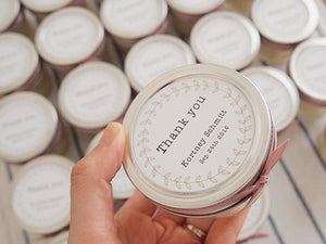 Set of 10 "Leaf Wreath" Soy Candle Favor