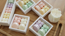 Set of Mini Cube Pillar Soy Candle with Soy Tealights