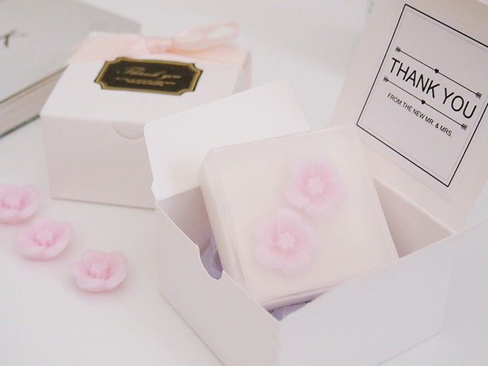 Set of 20 Cherry Blossom Goat Milk & Oatmeal Soap Favor