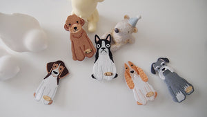 Embroidery Doggy Girls Hair clip claw