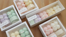 Set of Mini Cube Pillar Soy Candle with Soy Tealights