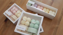 Set of Mini Cube Pillar Soy Candle with Soy Tealights