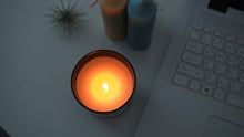 8oz Black JAR Soy Candle with Bronze Metal Lid