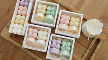 Set of Mini Cube Pillar Soy Candle with Soy Tealights