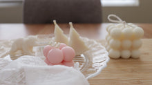 Set of Mini Cube Pillar Soy Candle with Soy Tealights