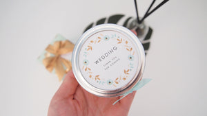 Set of 20 Mint&Gold Soy candle with gift-wrap