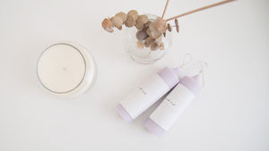 Set of 2 Cylinder/Dome Pillar Soy Candle
