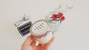 Set of 10 "Simple Thank you" Soy Candle Favor