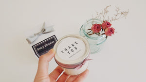 Set of 10 "Simple Thank you" Soy Candle Favor