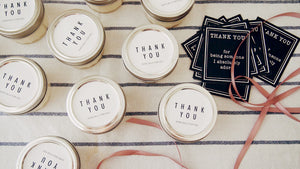 Set of 10 "Simple Thank you" Soy Candle Favor