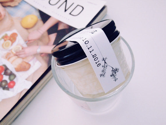 Black lid soy candle